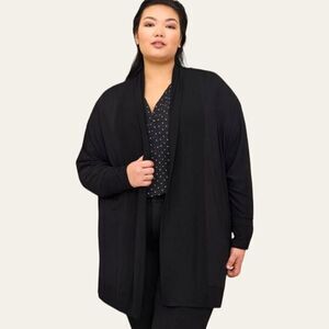 TORRID Super Soft Black Cardigan Dolman Sleeves open Front 2X